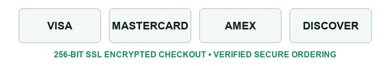 BrainMary checkout accepts Visa, Mastercard, Amex, and Discover over SSL